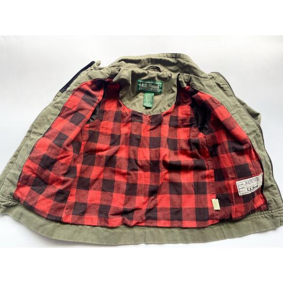 Boy's Vintage L.L. Bean Green Cotton Canvas Lightweight Jacket Size 6 - Picture 3 of 5